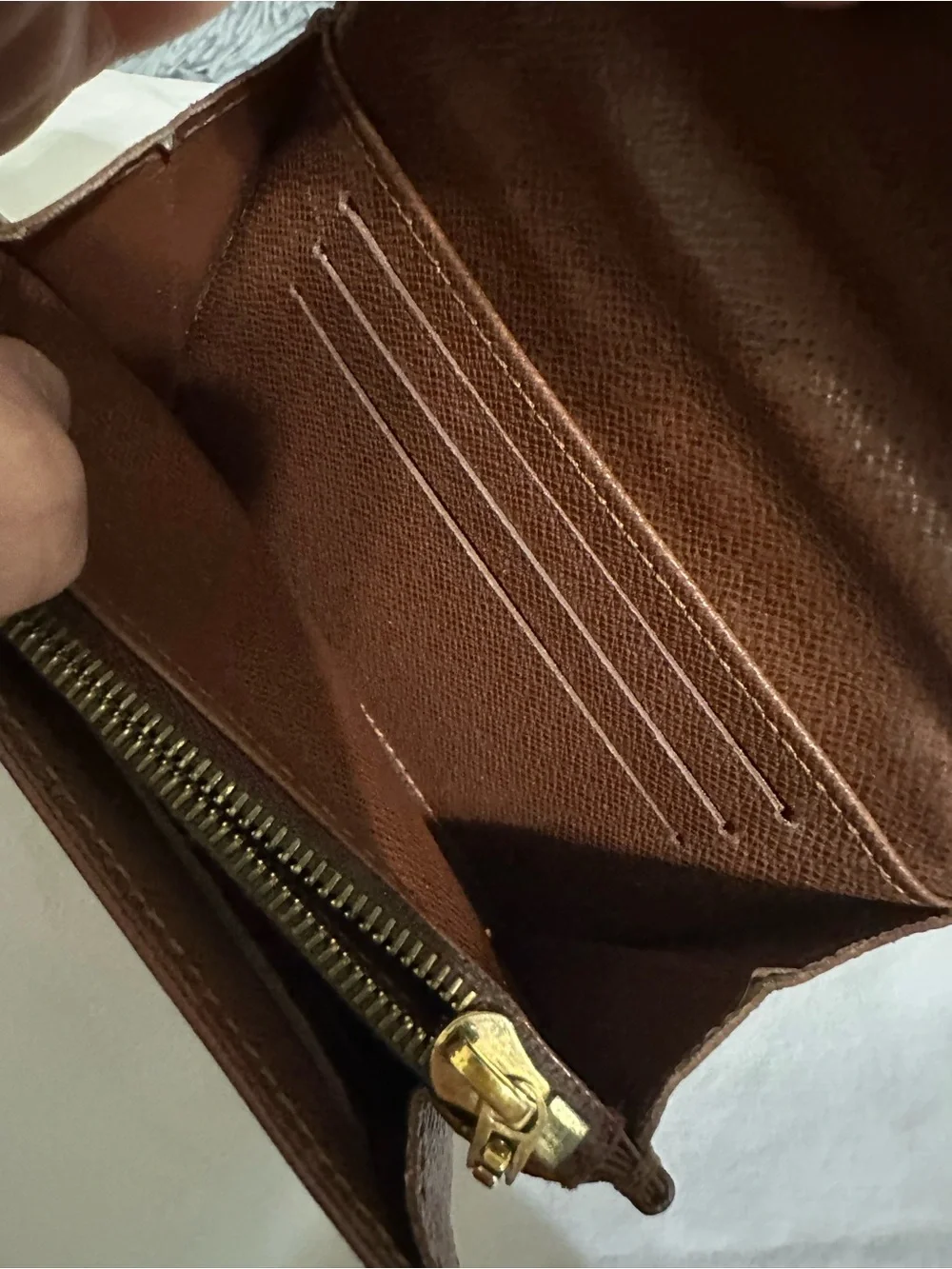 Louis Vuitton Monogram Small Compact Lock Portefeuille Bifold Wallet